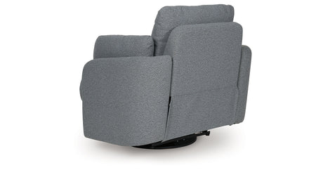 Alainmont Salt and Pepper Swivel Power Recliner from Ashley - Luna Furniture