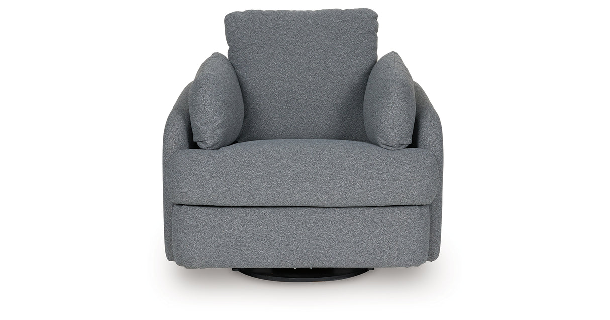 Alainmont Salt and Pepper Swivel Power Recliner from Ashley - Luna Furniture