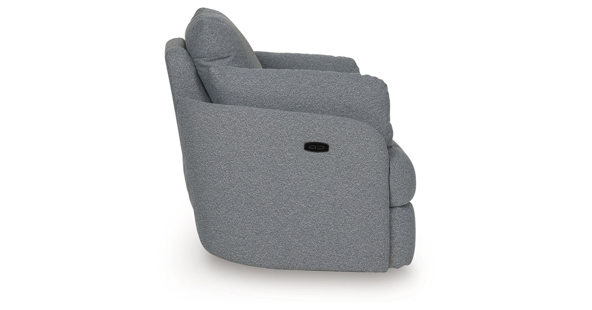 Alainmont Salt and Pepper Swivel Power Recliner from Ashley - Luna Furniture