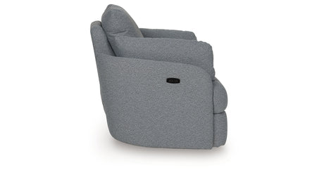 Alainmont Salt and Pepper Swivel Power Recliner from Ashley - Luna Furniture