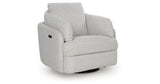 Alainmont Stone Swivel Power Recliner from Ashley - Luna Furniture
