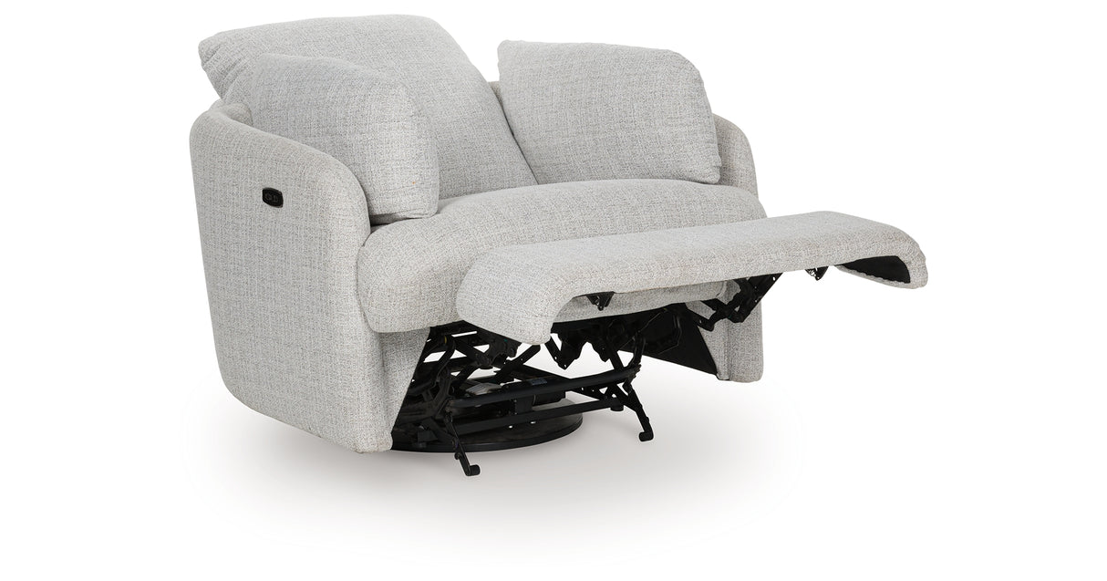 Alainmont Stone Swivel Power Recliner from Ashley - Luna Furniture