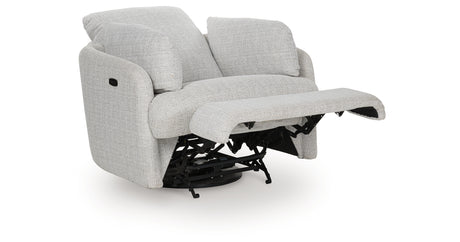 Alainmont Stone Swivel Power Recliner from Ashley - Luna Furniture