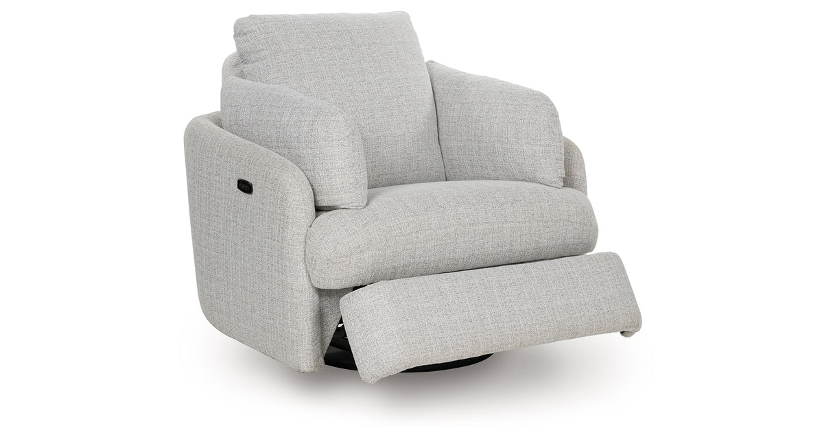 Alainmont Stone Swivel Power Recliner from Ashley - Luna Furniture