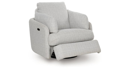 Alainmont Stone Swivel Power Recliner from Ashley - Luna Furniture