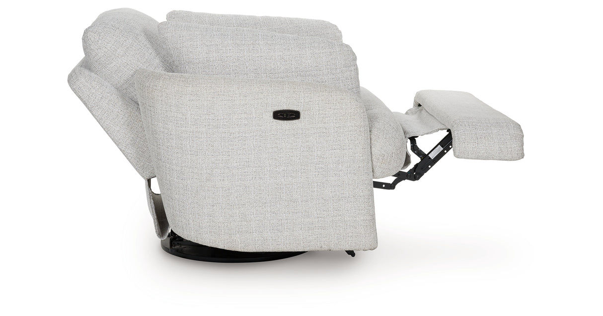 Alainmont Stone Swivel Power Recliner from Ashley - Luna Furniture
