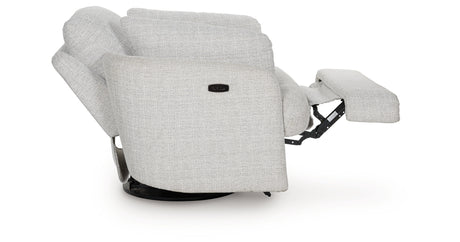 Alainmont Stone Swivel Power Recliner from Ashley - Luna Furniture