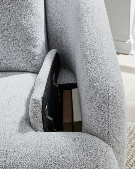 Alainmont Stone Swivel Power Recliner from Ashley - Luna Furniture