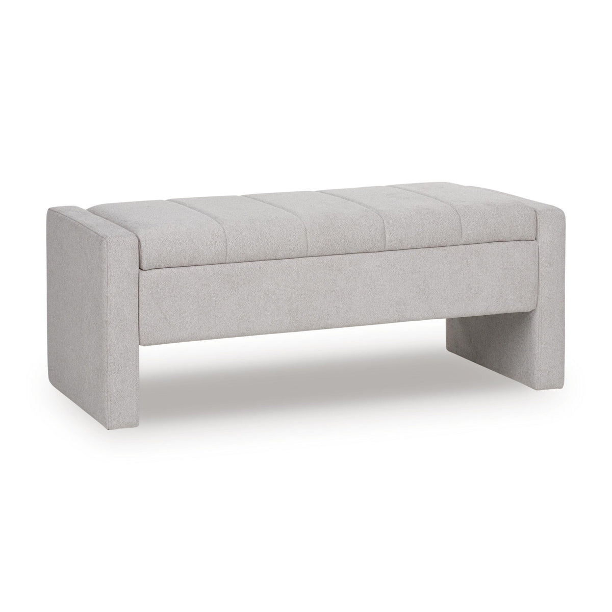Akselman Gray Storage Bench from Ashley - Luna Furniture