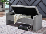 Akselman Gray Storage Bench from Ashley - Luna Furniture