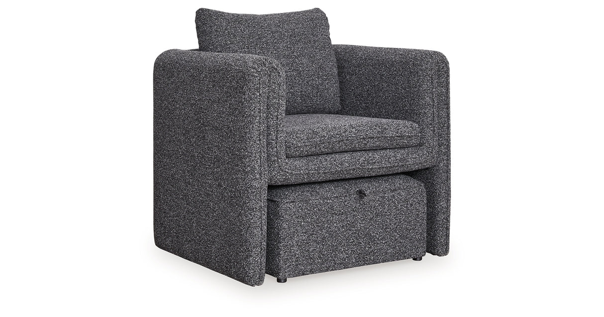 Vreni Charcoal/Black Accent Chair from Ashley - Luna Furniture