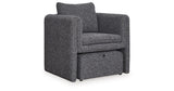 Vreni Charcoal/Black Accent Chair from Ashley - Luna Furniture