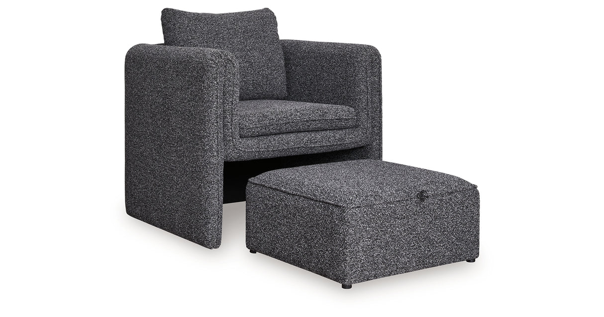 Vreni Charcoal/Black Accent Chair from Ashley - Luna Furniture