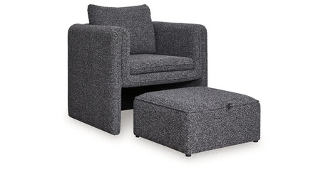 Vreni Charcoal/Black Accent Chair from Ashley - Luna Furniture