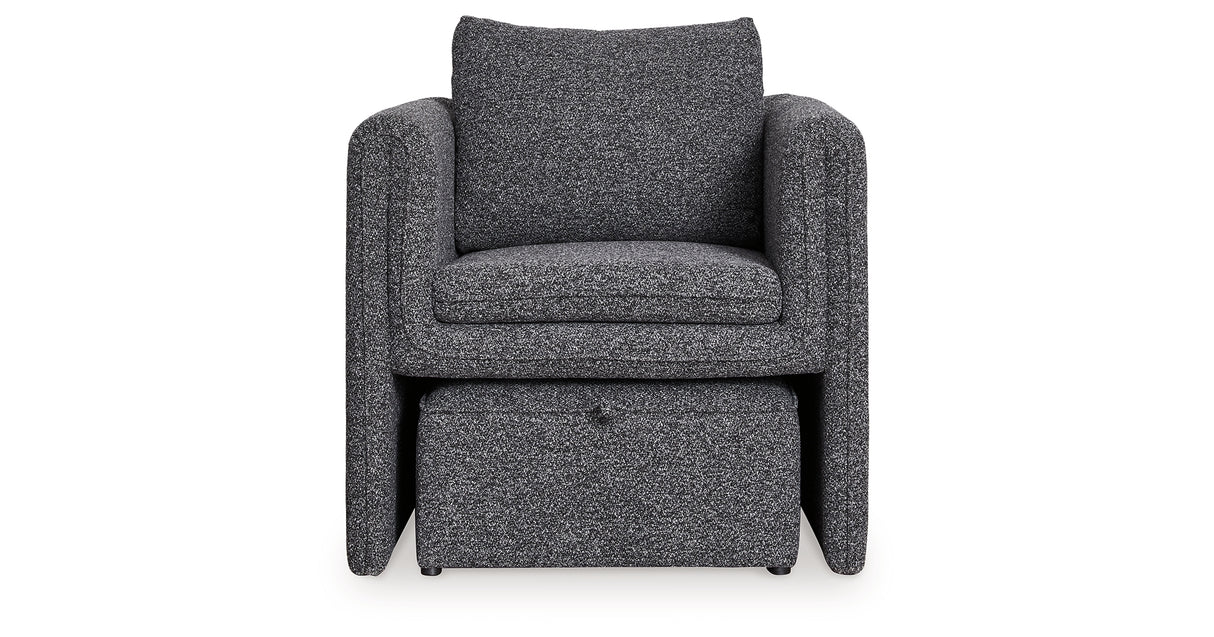 Vreni Charcoal/Black Accent Chair from Ashley - Luna Furniture