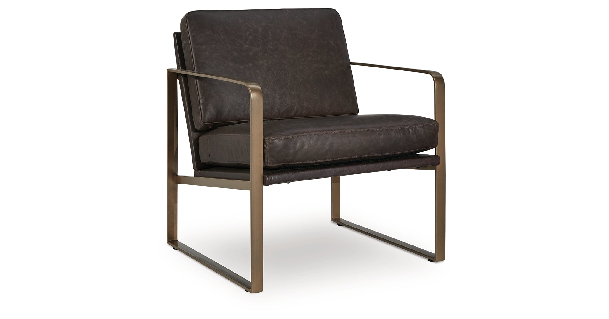 Bradett Dark Brown/Gold Finish Accent Chair – Luna Furniture