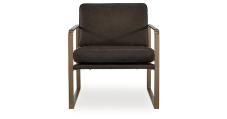 Bradett Dark Brown/Gold Finish Accent Chair from Ashley - Luna Furniture