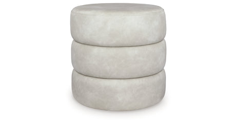 Ummi Bone Swivel Accent Ottoman from Ashley - Luna Furniture