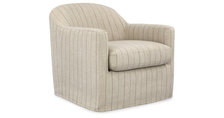 Valwick Cream/Brown Swivel Accent Chair from Ashley - Luna Furniture