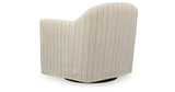 Valwick Cream/Brown Swivel Accent Chair from Ashley - Luna Furniture