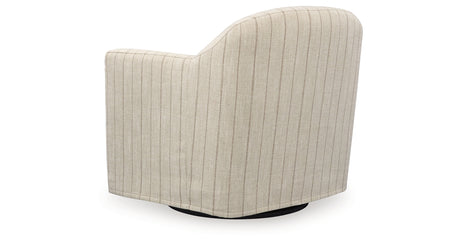 Valwick Cream/Brown Swivel Accent Chair from Ashley - Luna Furniture