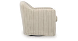 Valwick Cream/Brown Swivel Accent Chair from Ashley - Luna Furniture
