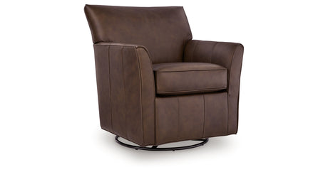 Braydunn Espresso Brown Swivel Glider Accent Chair from Ashley Furniture - Luna Furniture