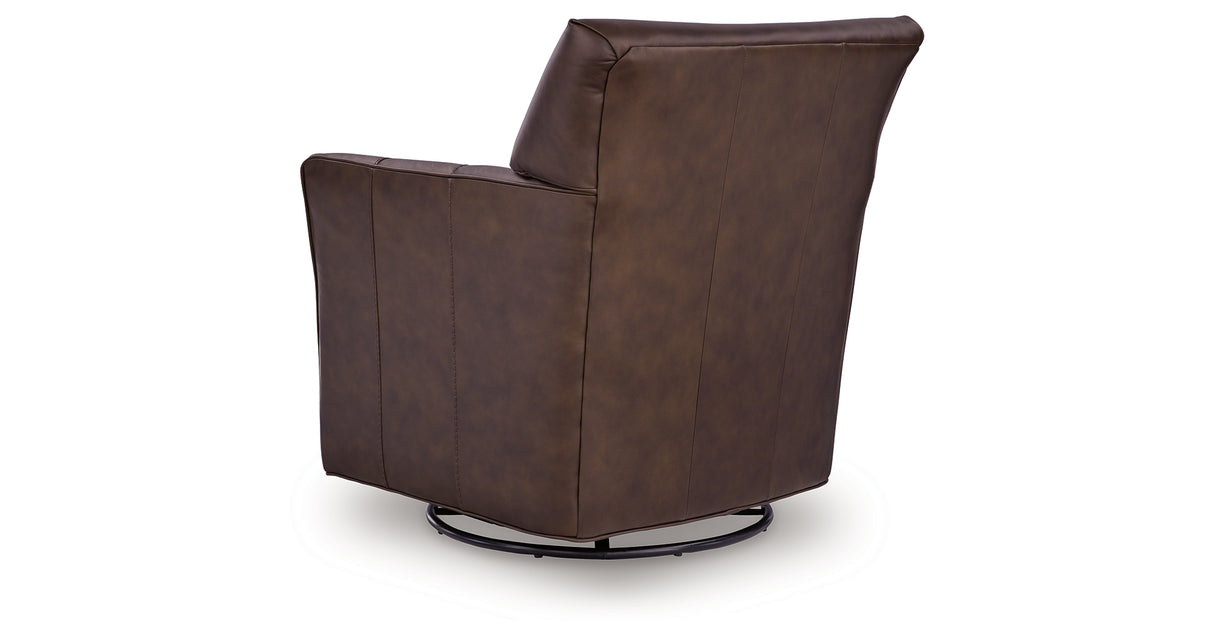 Braydunn Espresso Brown Swivel Glider Accent Chair from Ashley Furniture - Luna Furniture