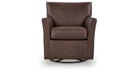 Braydunn Espresso Brown Swivel Glider Accent Chair from Ashley Furniture - Luna Furniture