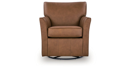 Braydunn Caramel Swivel Glider Accent Chair from Ashley - Luna Furniture