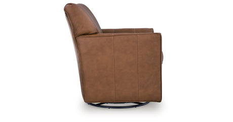 Braydunn Caramel Swivel Glider Accent Chair from Ashley - Luna Furniture