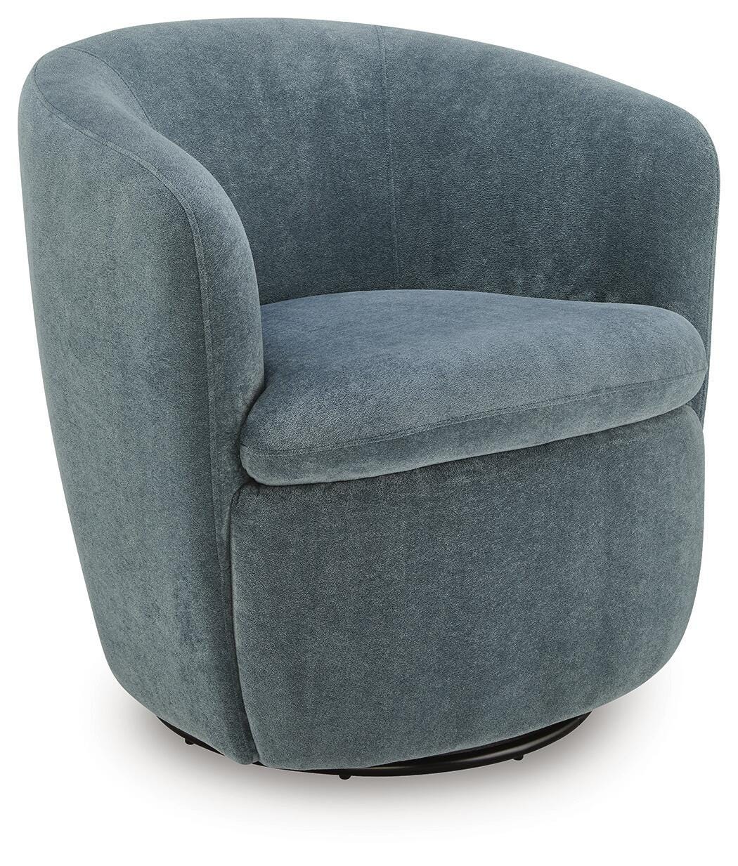 Leemont Mist Swivel Accent Chair from Ashley - Luna Furniture