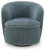 Leemont Mist Swivel Accent Chair from Ashley - Luna Furniture