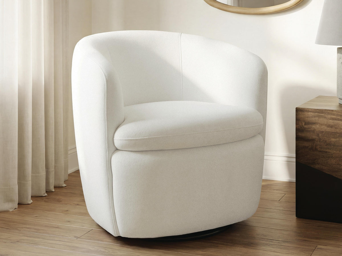 Leemont Snow Swivel Accent Chair from Ashley - Luna Furniture