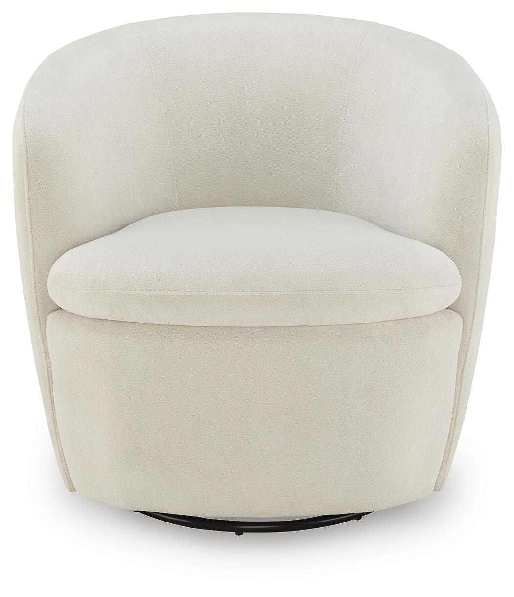 Leemont Snow Swivel Accent Chair from Ashley - Luna Furniture