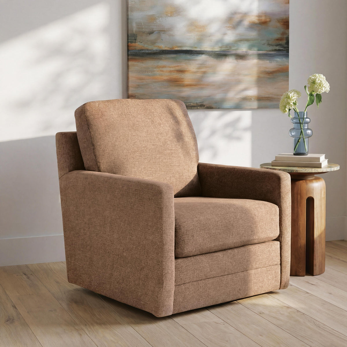 Dishford Cinnamon Swivel Accent Chair from Ashley - Luna Furniture