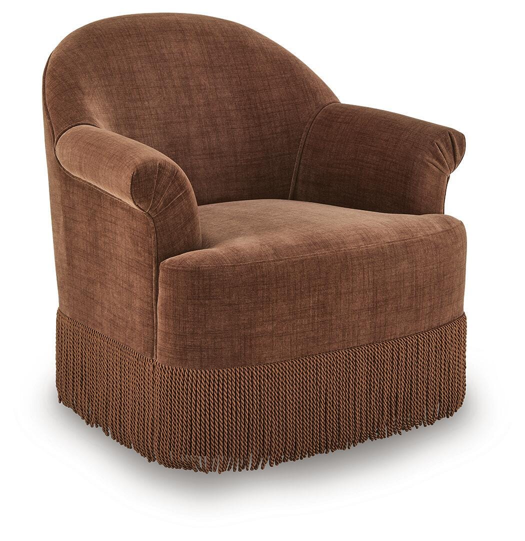 Jeanwell Clay Swivel Accent Chair from Ashley - Luna Furniture