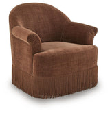 Jeanwell Clay Swivel Accent Chair from Ashley - Luna Furniture