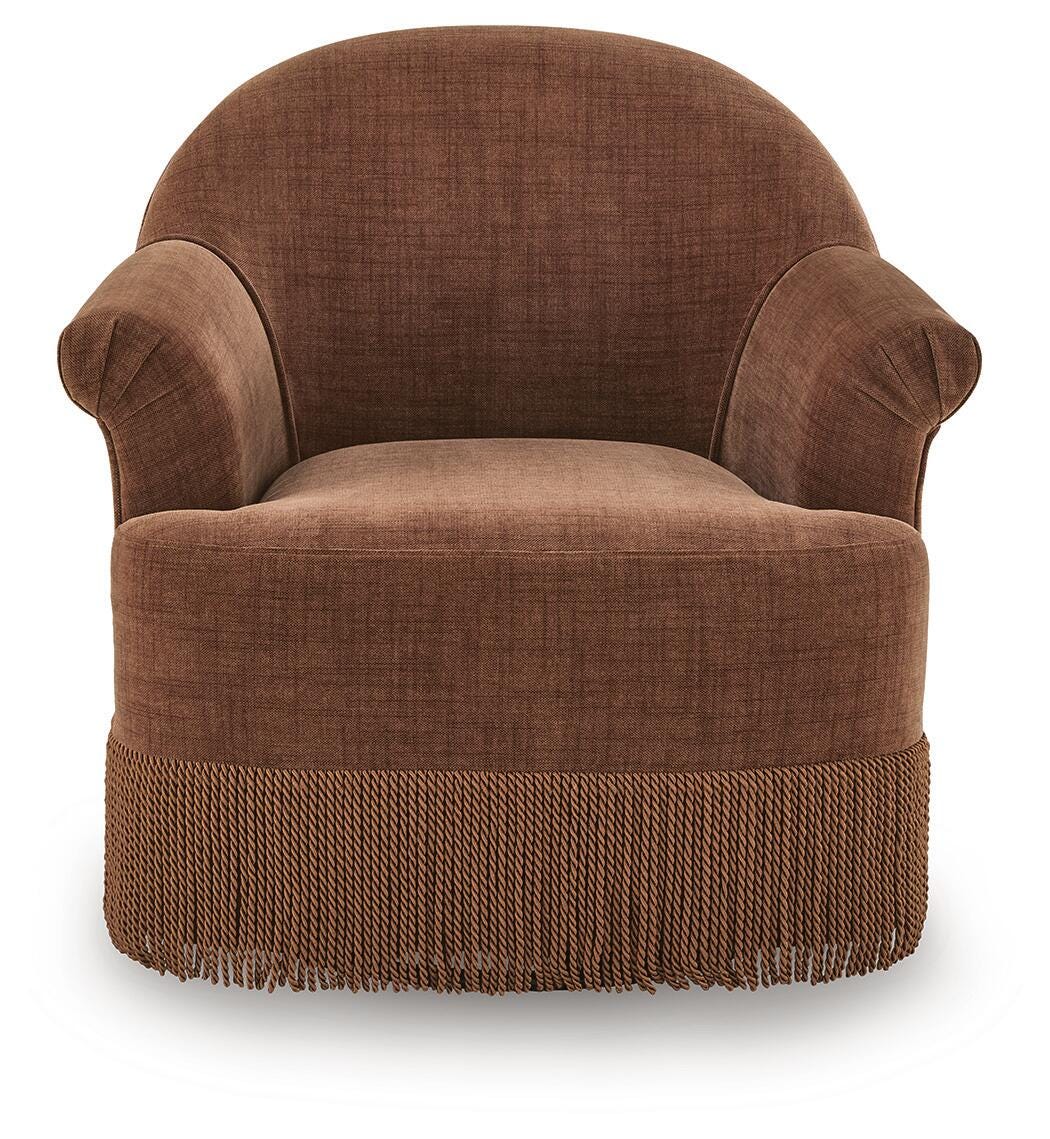Jeanwell Clay Swivel Accent Chair from Ashley - Luna Furniture