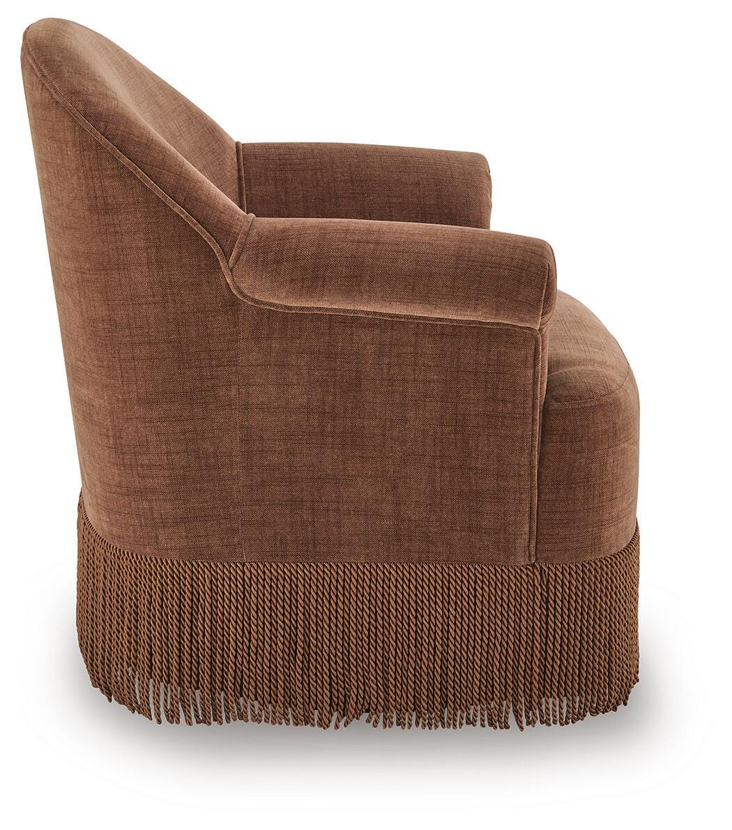 Jeanwell Clay Swivel Accent Chair from Ashley - Luna Furniture