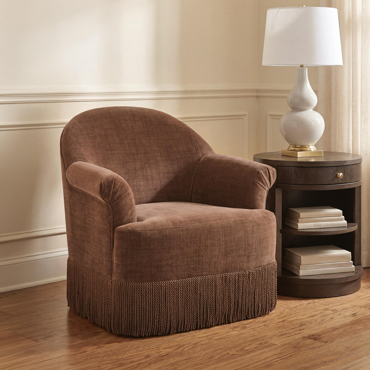 Jeanwell Clay Swivel Accent Chair from Ashley - Luna Furniture