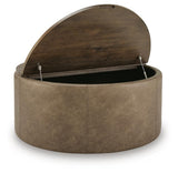 Bethanstone Warm Brown Storage Ottoman from Ashley - Luna Furniture