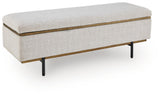 Dettaford Next-Gen Nuvella Stone Storage Bench from Ashley - Luna Furniture