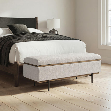 Dettaford Next-Gen Nuvella Stone Storage Bench from Ashley - Luna Furniture