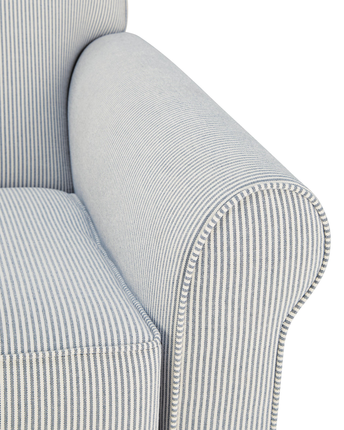 Searcy White/Navy Swivel Glider Accent Chair from Ashley - Luna Furniture