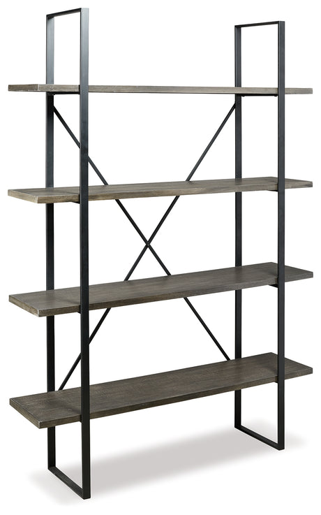Gilesgrove Black/Gray Bookcase from Ashley - Luna Furniture