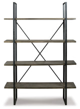 Gilesgrove Black/Gray Bookcase from Ashley Furniture - Luna Furniture