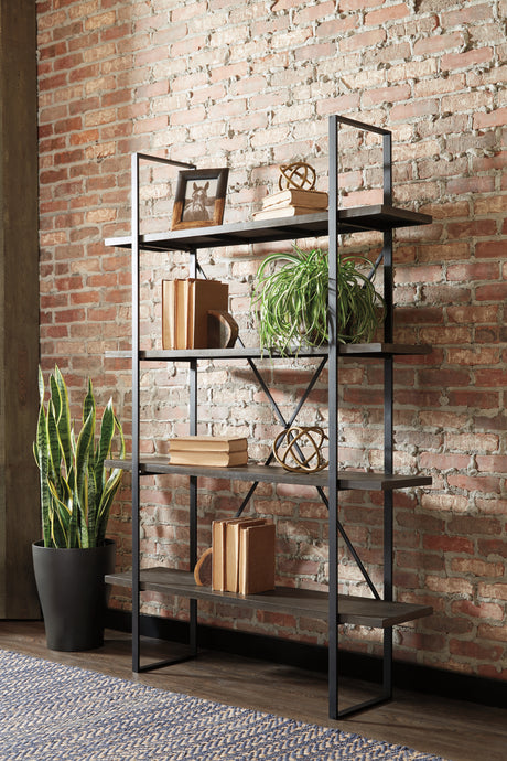 Gilesgrove Black/Gray Bookcase from Ashley - Luna Furniture