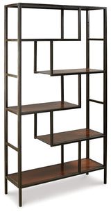 Frankwell Brown/Black Bookcase from Ashley Furniture - Luna Furniture