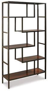 Frankwell Brown/Black Bookcase from Ashley Furniture - Luna Furniture